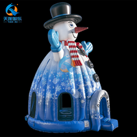 Château gonflable géant en forme de bonhomme de neige, trampoline gonflable, dôme igloo, club de danse, Noël, 6x12m, capacité de 130 kg, usage commercial