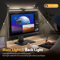 Barre lumineuse LED Uoulyn à double source avec contrôle tactile pour écran d'ordinateur, connexion USB Type-C, lampe de lecture ou lampe