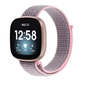 クイックリリース ソフトナイロンループ ウォッチバンド 高級フィットネススタイル 22mmストラップ <span class=keywords><strong>Fitbit</strong></span> Versa3に最適 - Product Image 2