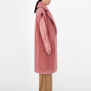 Abrigo largo de piel de oso de peluche para <span class=keywords><strong>mujer</strong></span>, sin mangas, con cuello vuelto, Color sólido, ropa de calle, 2021 - Product Image 3