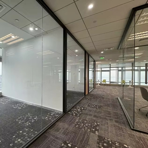 Cao cấp Frameless toàn cảnh văn phòng kính phân vùng kép Tempered Kính an toàn đầy đủ chiều cao thương mại cấp ngăn - Product Image 6