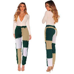Pantalones elásticos de moda para mujer, Jeans únicos de Color marrón, ajustados, Vintage, de tela vaquera, para chico, amigo, África - Product Image 5