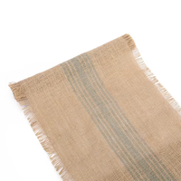 Chemin de table en jute naturelle écologique tissé, style uni, avec pompons, imperméable, poids moyen, pour filles