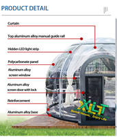 Dôme préfabriqué innovant, maison bulle en polycarbonate transparent, chambre en dôme pour une expérience Airbnb unique