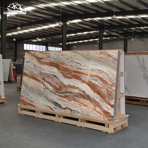 Nhà Máy Nhà cung cấp của giá rẻ calacatta Đỏ Nhân Tạo Lớn sàn nhà bếp bàn trong nhà 93% tự nhiên thạch anh 3D mô hình thiết kế - Product Image 2