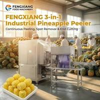 Automatische ananas-schilmachine X5 3-in-1: schillen, snijden, top, staart en ogen verwijderen, 1200 stuks/uur voor industriële fruitverwerkingsinstallaties, CE-gecertificeerd
