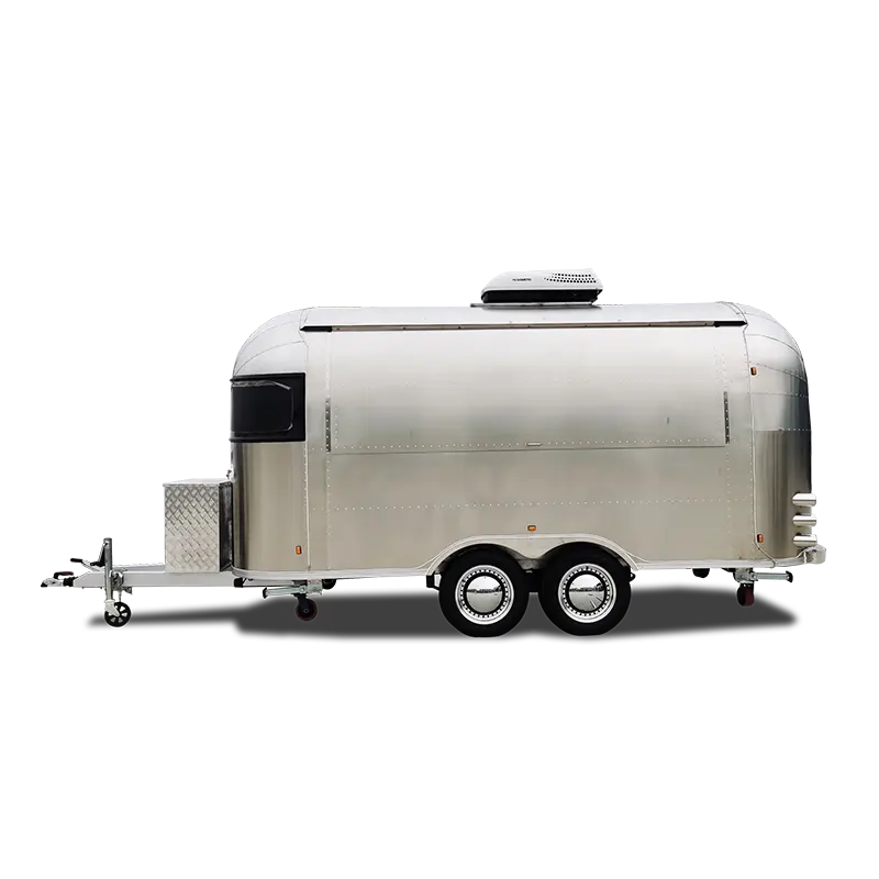 Ukung caminhão de aço inoxidável fosco, AST-210 modelo 4.8m airstream de comida para venda