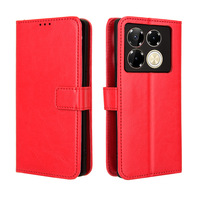 Pour Infinix Note 40 Pro 5G Premium Flexible PU Crazy Horse Pattern Wallet Pouch Flip Magnetic Card Slot TPU Leather Phone Case