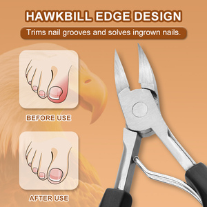 Vendita calda in acciaio inox pinza per unghie pedicure strumento di trattamento incarnito spesso <span class=keywords><strong>tagliaunghie</strong></span> in plastica manico cuticole - Product Image 3