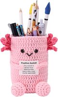 Nouveau porte-stylo trèfle à quatre feuilles en coton crocheté fait main 2026, décoration amigurumi positive, cadeau de Noël pour la maison