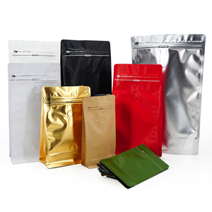 Bolsas de Café Personalizadas de 12oz 5LB 250g 1kg con Fondo Plano, Papel Kraft, Válvula y Cierre, para Empacar Granos de Café - Product Image 2
