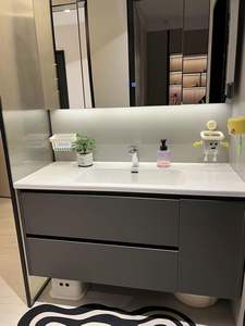 Advanced Gray Solid Color Custom China Factory Wholesale Smart Mirror Dressing Bathroom Cabinet - Product Image 2