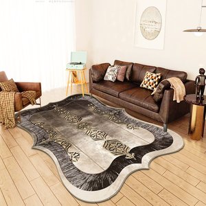 Tappeti Persiani in Cashmere a Pelo Lungo, Motivo a Spirali Bianche e Turchesi, Design Moderno e Astratto - Product Image 5