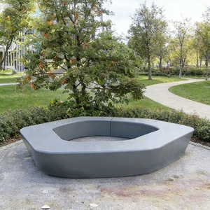 Banco Moderno Ecológico com Vaso de Flores Integrado para Áreas Comerciais, Parques Urbanos, Shoppings, Praças e Jardins - Product Image 3