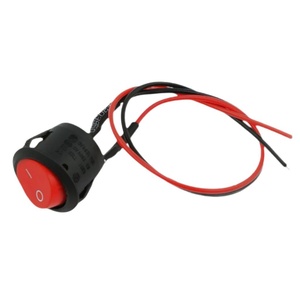 Interruptor Redondo Tipo Barco de <span class=keywords><strong>Dos</strong></span> Pines y <span class=keywords><strong>Dos</strong></span> Posiciones, Botón de Encendido Rojo, Tamaño del Orificio 20mm, Longitud Personalizable, 6A, 10k Ciclos - Product Image 2