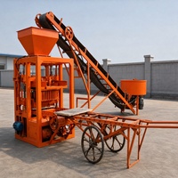 Machine à fabriquer des blocs de béton QT4-24 certifiée CE, pour pavés creux, bordures et briques, moule gratuit, multi-styles, conception personnalisée