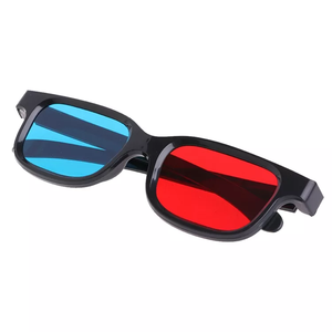 En stock production en vrac de lunettes 3D rouges et bleues lunettes 3D de cinéma en plastique bon marché - Product Image 4