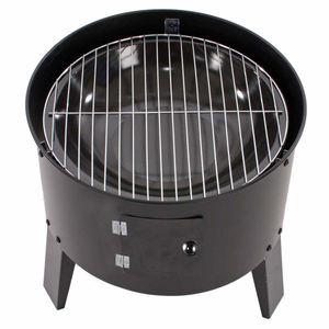 Parrilla Ahumadora 3 en 1 de Estilo Moderno y Grado Comercial para Barbacoa al Aire Libre con <span class=keywords><strong>Asador</strong></span> Giratorio y Carro de Mano con Recubrimiento en Polvo para Leña o Carbón - Product Image 4