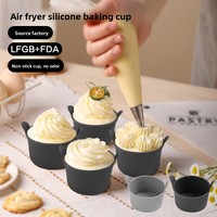 Moules à œufs réutilisables en silicone antiadhésifs résistants à la chaleur, moules à œufs en silicone de qualité alimentaire, tasses de cuisson et de cuisson à la vapeur sûres pour la cuisinière