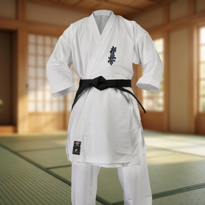 Kimono de karaté en coton durable et personnalisable pour adultes et enfants, tenue d'arts martiaux avec ceinture Kyokushin (unisexe) - Product Image 2