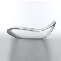 Chaise longue moderne en fibre de verre pour terrasse extérieure, balcon, piscine, jardin, parc, hôtels