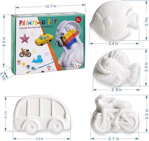Gipsfiguren zum Bemalen – Kreatives Malset & Geschenkspielzeug für Kinder ab 3 Jahren – Keramikfiguren Selbst Gestalten - Product Image 2