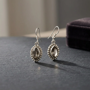 Pendientes Colgantes de Plata 925 con Cuarzo Ahumado para Mujer, con Perla de Agua Dulce y Amatista, Estilo Vintage para Fiesta - Product Image 3
