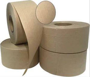 Glue-coated Water-activated Kraft Paper Tape Factory Customized Kraft Paper Tape Wet Water-based Kraft Paper Tape
