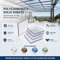 Plaque de polycarbonate transparente solide de 6 mm pour entrepôts industriels, ateliers, luminaires et toitures vitrées