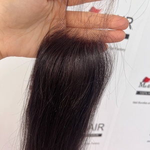 Closure en dentelle 2x6, dentelle suisse, cheveux brésiliens 100% humains vierges, lisses, très demandée, closure 2x6, dentelle transparente uniquement - Product Image 2