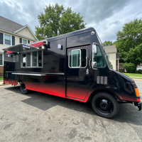 Camion de restauration électrique mobile entièrement équipé et personnalisé pour la vente de hot-dogs et de restauration rapide, cuisine mobile pour les festivals de rue et les événements