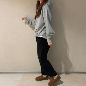 Pantalon de jogging oversize en molleton de coton, chaud pour l'hiver, taille élastique, style coréen décontracté, en molleton brossé - Product Image 6