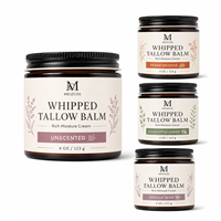 Crème hydratante biologique 2 en 1 pour soin de la peau Halal à base de plantes suif de bœuf fouetté pour visage nourri à l'herbe Marque privée
