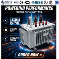 Transformateur de distribution électrique extérieur immergé dans l'huile, triphasé, élévateur/abaisseur, 500 kVA, 1000 kVA, 6 kV, 10 kV, 50/60 Hz, en cuivre et aluminium