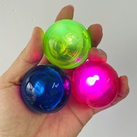 Ballon rebondissant lumineux LED personnalisé avec logo, 47 mm, en caoutchouc transparent, multicolore, pour enfants et adultes, jouets promotionnels, cadeaux de fête
