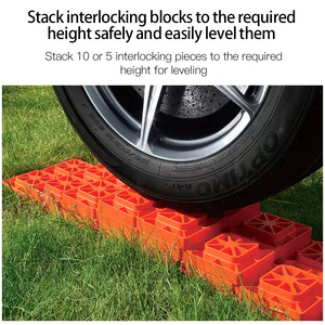 Blocs <span class=keywords><strong>de</strong></span> levage RV Jack Pads Essential Travel Gear Tire Recovery Gear Stacking Balance Pads - Product Image 4