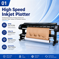 Automatische Inkjet Cutter Plotter 180cm Print-to-Cut, snelle omschakeling, HP45 printkop, 1000mm/s snijmes, geen mesheffing, voor CAD