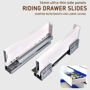 ตู้ลิ้นชักโลหะทรงบางทันสมัยสำหรับห้องรับประทานอาหาร ห้องนอน อพาร์ทเมนต์ ตู้ครัวแบบเลื่อนซ่อนใต้เคาน์เตอร์ ปิดแบบนุ่มนวล - Product Image 4