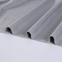 Holland Luxe Haute Qualité 100% Polyester Velours Tissu Nouveaux Designs Personnalisé Vert Olive Plaine Teint Stretch Canapé Rembourrage