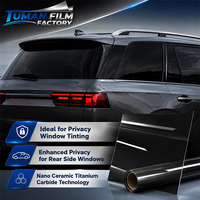 Film de protection pour vitres de voiture Tuman Nano en céramique et carbure de titane, pour vitres latérales arrière, teinte foncée, contrôle de la chaleur, utilisation automobile
