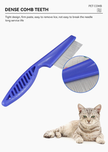 Peigne à puces en plastique pour chien et chat, brosse de toilettage pour chiens, anti-puces et anti-tiques - Product Image 3