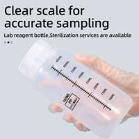 Bouteilles en PP transparentes à large ouverture graduées de 250 ml, 500 ml et 1 L avec bouchon à vis, surface mate, lignes graduées, rechargeables, logo personnalisé