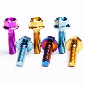 Pernos hexagonales de titanio GR5 personalizados con acabado azul quemado, lisos, M8 x 20 mm, para ensamblaje de accesorios de controlador - Product Image 2