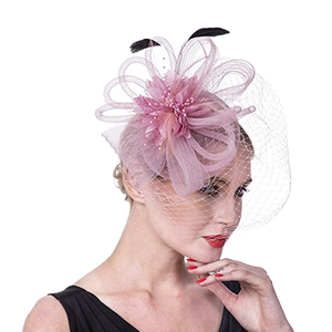 Elegant Black Flower Mesh Net <strong>Fascinator</strong> Lady for <strong>Wedding</strong> Parties <strong>Small</strong> Mini Women Church Summer Hat - Product Image 1