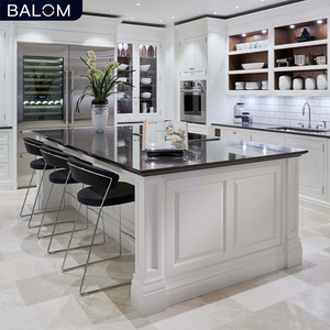 Cocina <span class=keywords><strong>de</strong></span> Lujo BALOM con Gabinetes Gris Tormenta y Blancos, Madera Maciza, Acrílico Puro, Acrílico Compuesto, Acero Inoxidable, Superficie Sólida - Product Image 3