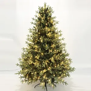 PE PVC 혼합 눈 인공 나무 조명과 눈 효과 arbol de navidad 크리스마스 장식 화이트 LED 크리스마스 트리