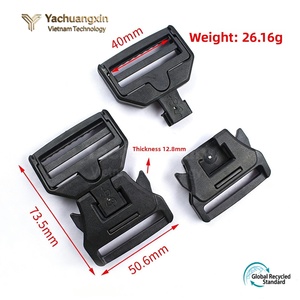 Plastic <b>Adjustable</b> Buckle with C-C Debossed Text for <b>Strap</b> Use - Product Image 5