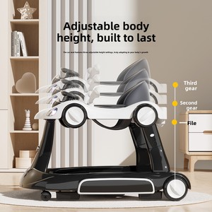 Marche-bébé en plastique modèle 2026, multifonctionnel, anti-basculement, 6-18 mois, pliable, capacité de charge de 10 kg - Product Image 2