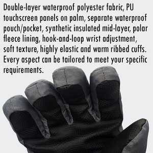 Fournisseur direct d'usine Doublure en polaire extrême <span class=keywords><strong>froid</strong></span> <span class=keywords><strong>Gants</strong></span> de ski d'<span class=keywords><strong>hiver</strong></span> imperméables et respirants pour le snowboard - Product Image 4