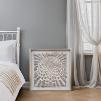 Cadre de peinture d'art moderne en papier Xuan, boîte à ombre en verre, étanche, taille personnalisée, décoration murale pour la maison et l'hôtel